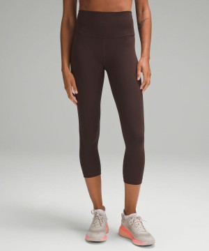 Lululemon Wunder Train High-Rise Crop 21" Leggings Damen Schokolade | 2439DBKGW