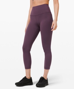 Lululemon Wunder Train High-Rise Crop 23" Leggings Damen Lila | 7250JUACS