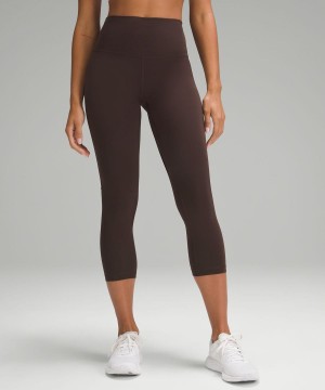 Lululemon Wunder Train High-Rise Crop 23" Leggings Damen Schokolade | 4025CPRXI