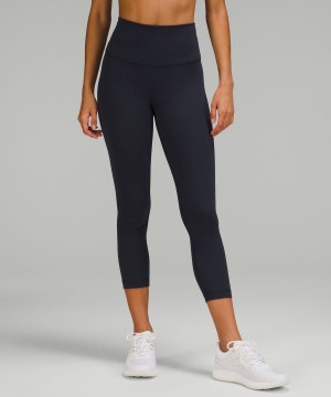 Lululemon Wunder Train High-Rise Crop 23" Leggings Damen Navy | 3698AEGYD