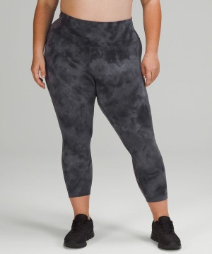 Lululemon Wunder Train High-Rise Crop 23" Leggings Damen Grau Tiefesgrau | 8056FPDTL