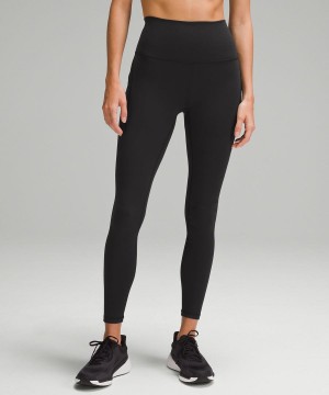 Lululemon Wunder Train High-Rise with Pockets 28" Leggings Damen Schwarz | 9357JVBMI