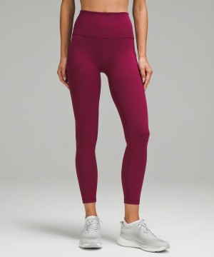 Lululemon Wunder Train High-Rise with Pockets 25" Leggings Damen Bordeaux | 1720DAHLO