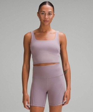 Lululemon Wunder Train Mesh Panel Tanktop Damen Lila | 2186AJUKB