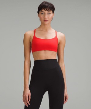 Lululemon Wunder Train Riemchen Racer Bra Light Support, A/B Cup Sport BH Damen Rot | 9031ELCIH