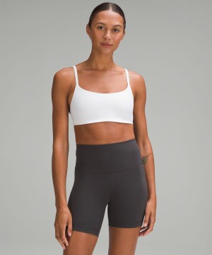 Lululemon Wunder Train Riemchen Racer Bra Light Support, A/B Cup Sport BH Damen Weiß | 6085MKCAT