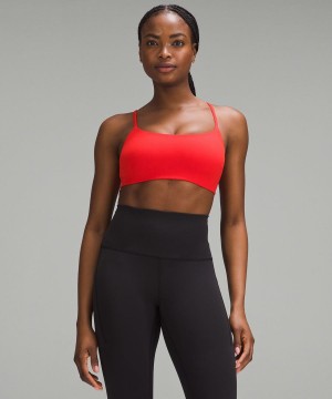 Lululemon Wunder Train Riemchen Racer Bra Light Support, C/D Cup Sport BH Damen Rot | 0857OEAYG