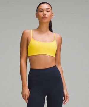 Lululemon Wunder Train Riemchen Racer Bra Light Support, A/B Cup Sport BH Damen Gelb | 4327CEFWO