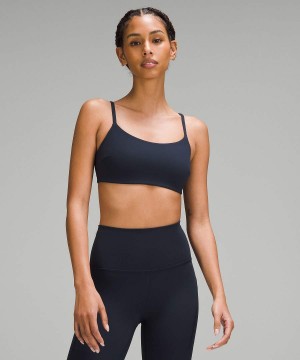 Lululemon Wunder Train Riemchen Racer Bra Light Support, C/D Cup Sport BH Damen Navy | 3594DLGJA