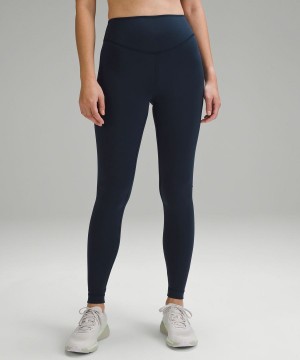 Lululemon Wunder Under SmoothCover High-Rise 28" Leggings Damen Navy | 1324QDOKL