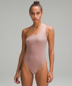 Lululemon Wundermost Ultra-Soft Nulu Asymmetrical Body Damen Rosa | 3097UGSRN