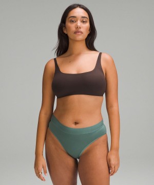 Lululemon Wundermost Ultra-Soft Nulu Scoop-Neck Bralette A–D Cups Sport BH Damen Schokolade | 4652ZWRVB