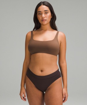 Lululemon Wundermost Ultra-Soft Nulu Scoop-Neck Bralette A–D Cups Sport BH Damen Schokolade | 6370PJOUT