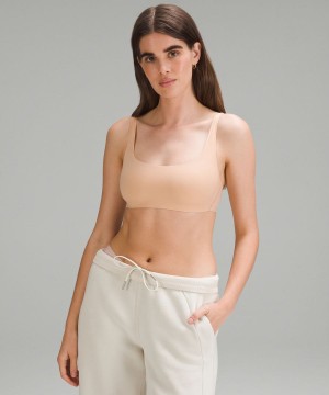 Lululemon Wundermost Ultra-Soft Nulu Scoop-Neck Bralette A–D Cups Sport BH Damen Beige | 3297FNKMR