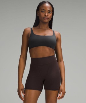 Lululemon Wundermost Ultra-Soft Nulu Scoop-Neck Bralette A–D Cups Sport BH Damen Schwarz | 7589JWDRG