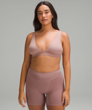 Lululemon Wundermost Ultra-Soft Nulu Triangle Bralette A–D Cups Sport BH Damen Rosa | 9745SCVIN