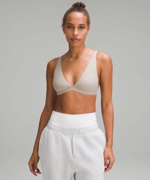 Lululemon Wundermost Ultra-Soft Nulu Triangle Bralette A–D Cups Sport BH Damen Grau | 0187UJCON