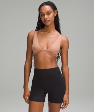 Lululemon Wundermost Ultra-Soft Nulu Triangle Bralette A–D Cups Sport BH Damen Braun | 4127TEHJS