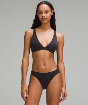 Lululemon Wundermost Ultra-Soft Nulu Triangle Bralette A–D Cups Sport BH Damen Schwarz | 2406DHEKY