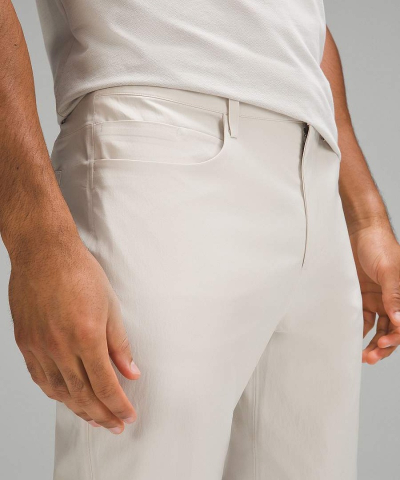 Lululemon ABC Bonded Twill 5 Pocket Hose Herren Beige Weiß | 0936BNQVC