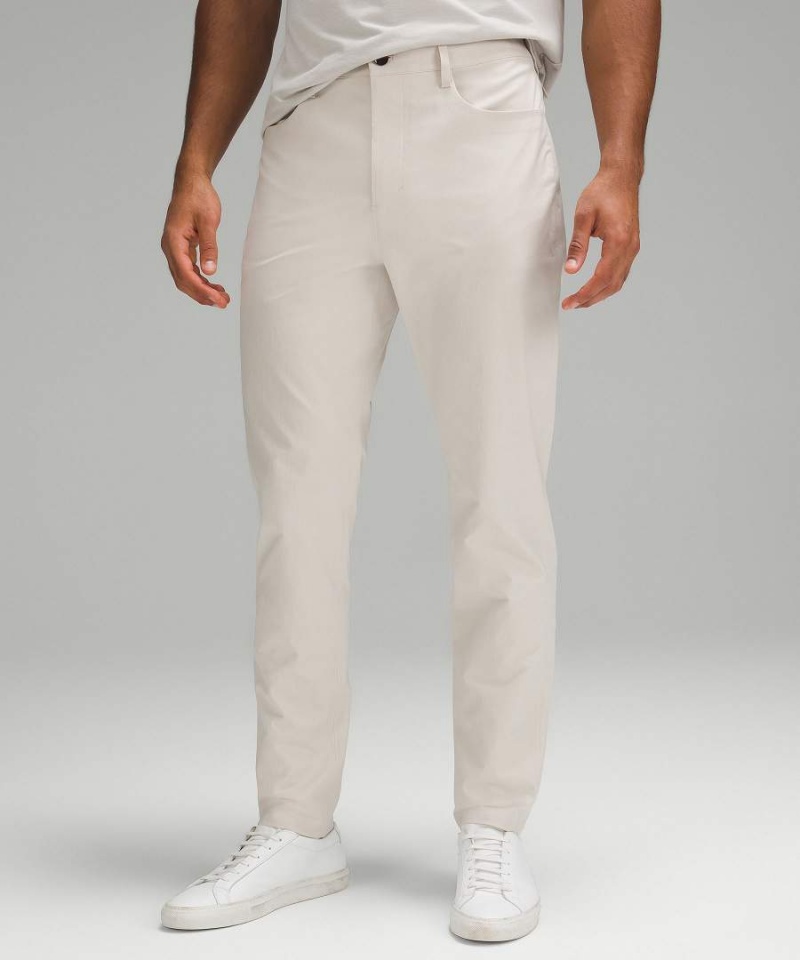 Lululemon ABC Bonded Twill 5 Pocket Hose Herren Beige Weiß | 0936BNQVC