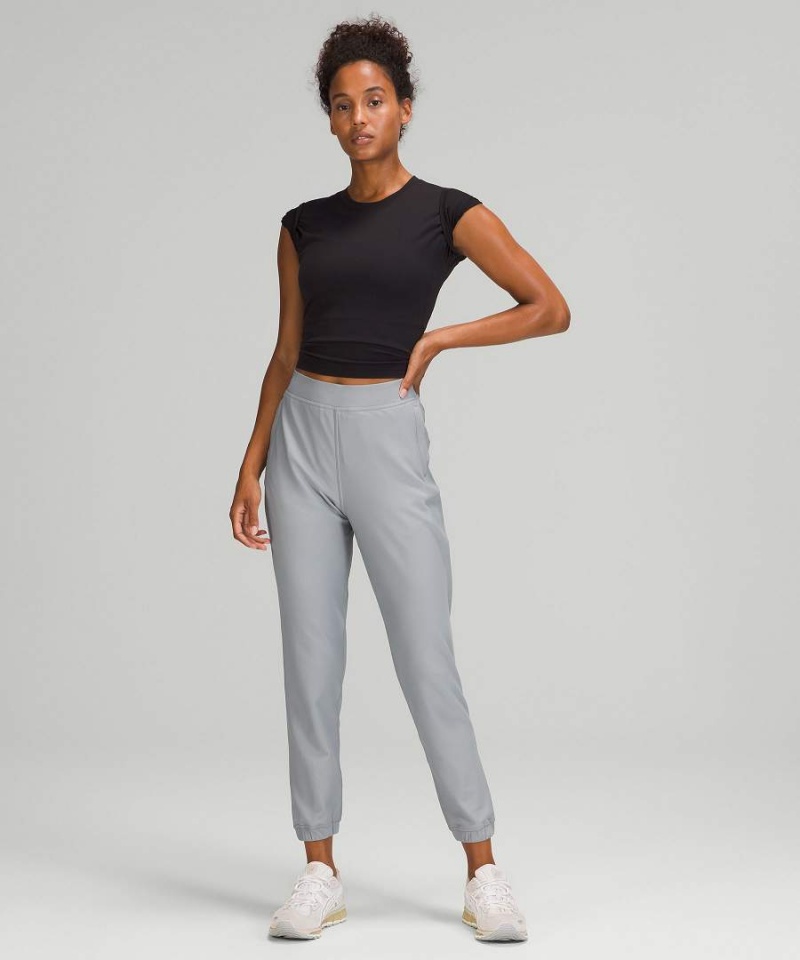 Lululemon Adapted State High-Rise Fleece Full Length Jogginghose Damen Grau | 7489AJIKC