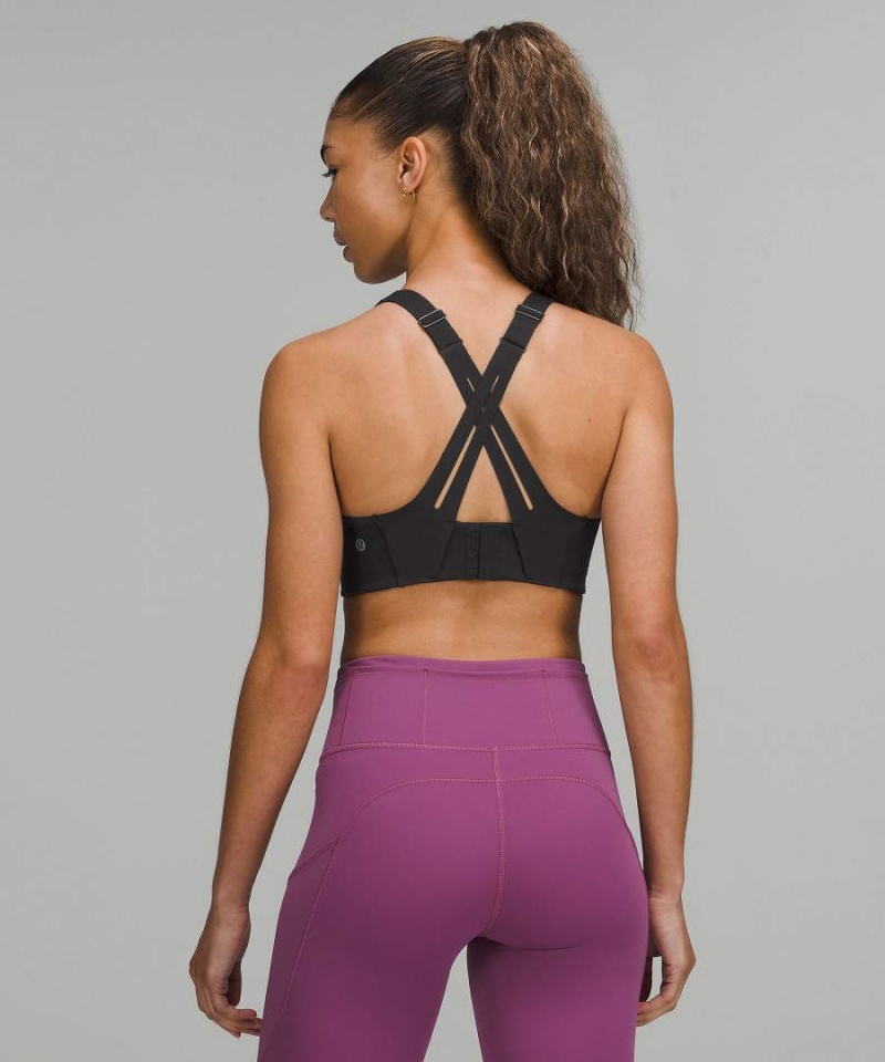 Lululemon AirSupport Bra High Support, C–DDD Cups Sport BH Damen Schwarz Grau | 1549RSTOW