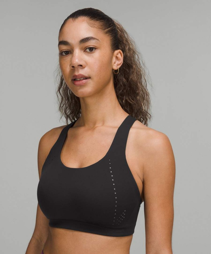 Lululemon AirSupport Bra High Support, C–DDD Cups Sport BH Damen Schwarz Grau | 1549RSTOW