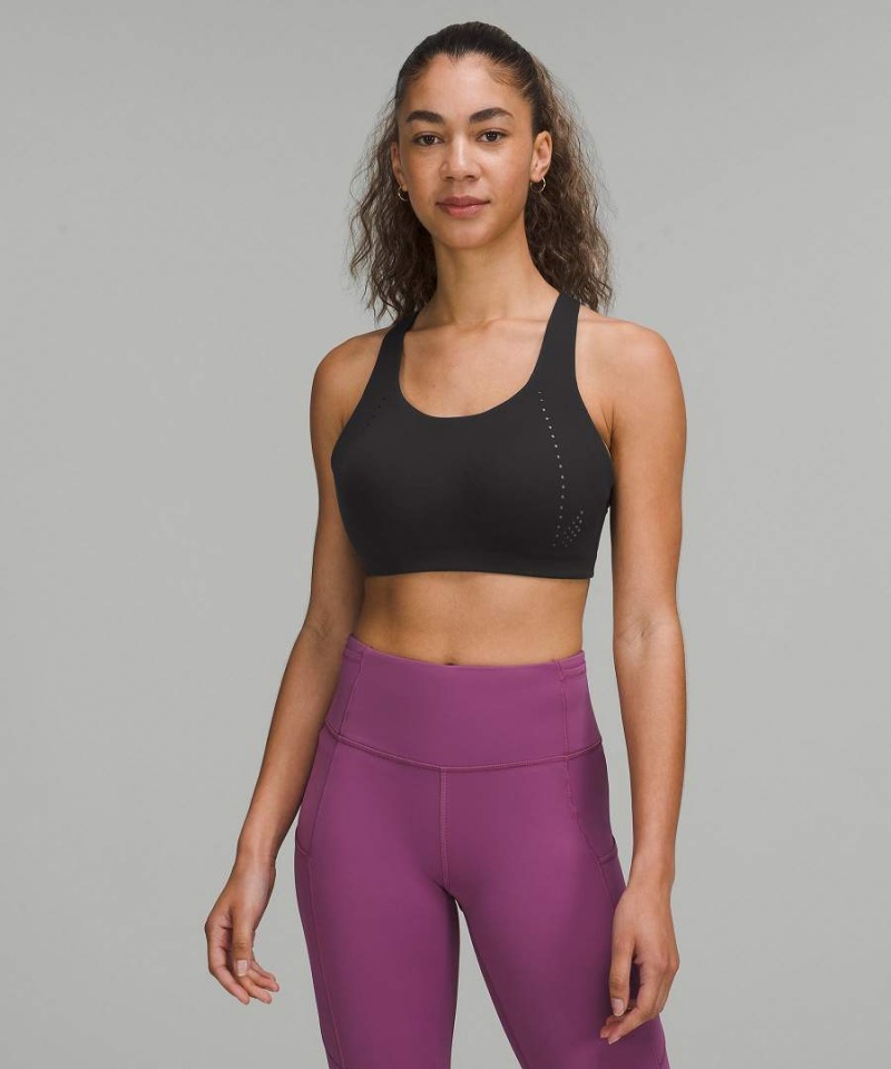 Lululemon AirSupport Bra High Support, C–DDD Cups Sport BH Damen Schwarz Grau | 1549RSTOW