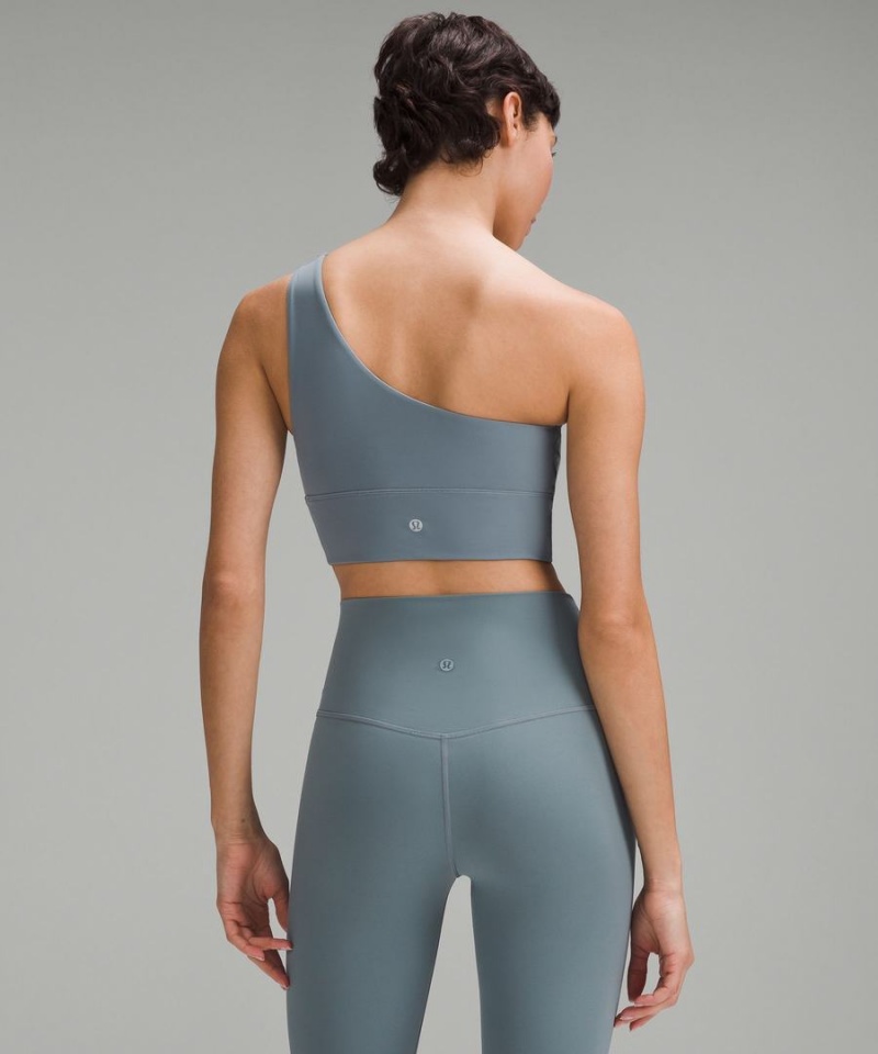 Lululemon Align™ Asymmetrical Bra Light Support, A/B Cup Sport BH Damen Blau | 5971UAQGS