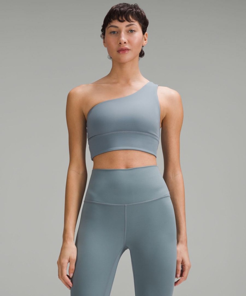 Lululemon Align™ Asymmetrical Bra Light Support, A/B Cup Sport BH Damen Blau | 5971UAQGS