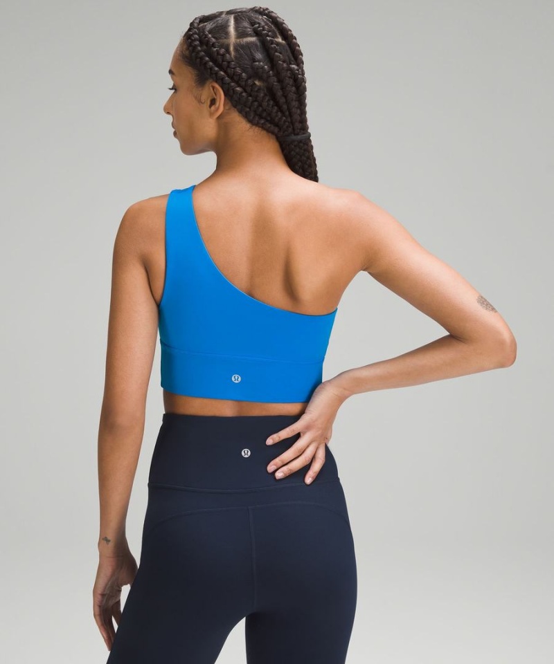 Lululemon Align™ Asymmetrical Bra Light Support, C/D Cup Sport BH Damen Blau | 7980XRJSW