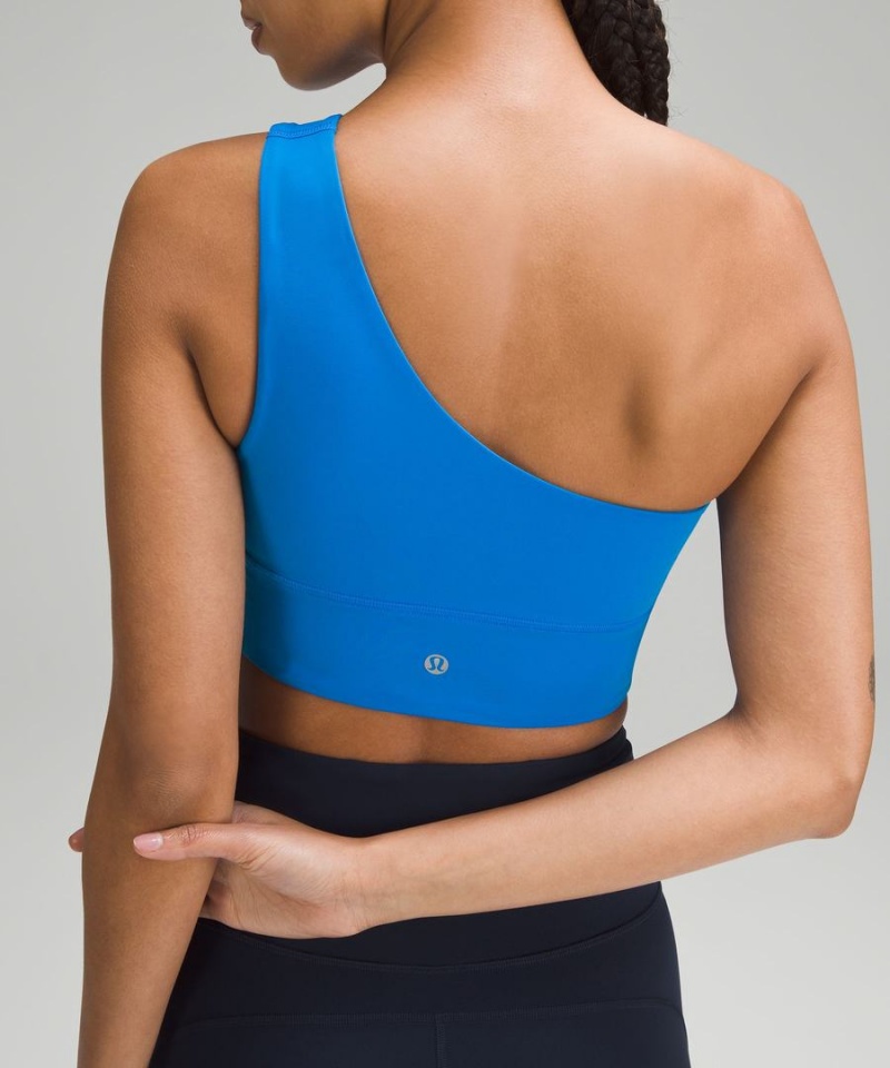 Lululemon Align™ Asymmetrical Bra Light Support, C/D Cup Sport BH Damen Blau | 7980XRJSW