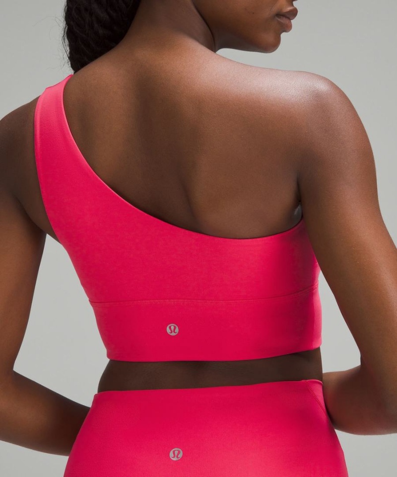 Lululemon Align™ Asymmetrical Bra Light Support, C/D Cup Sport BH Damen Rot | 6385VPLBN