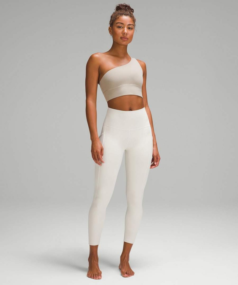 Lululemon Align™ Asymmetrical Bra Light Support, A/B Cup Sport BH Damen Grau | 8940TYWLJ