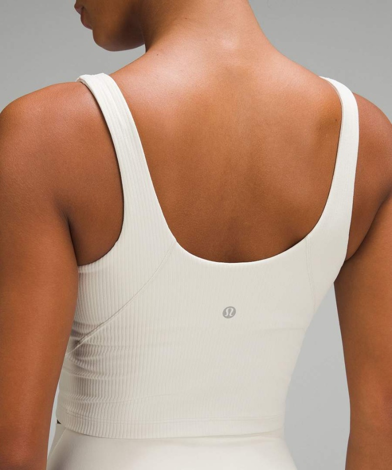 Lululemon Align™ Gerippt Henley Tanktop Damen Beige | 7612QJDSF