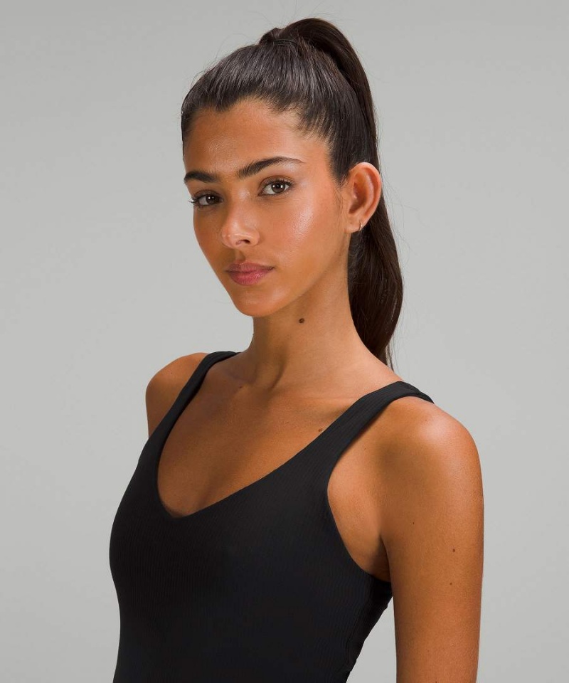 Lululemon Align™ Gerippt Tanktop Damen Schwarz | 1348BZHDQ