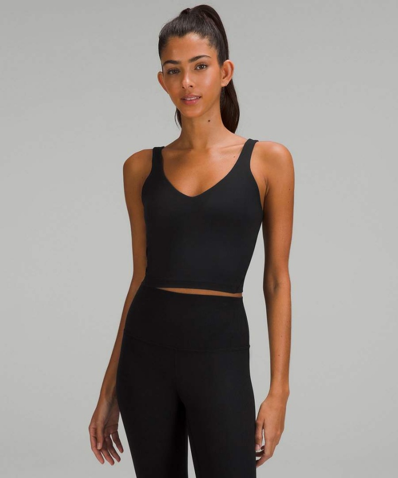 Lululemon Align™ Gerippt Tanktop Damen Schwarz | 1348BZHDQ