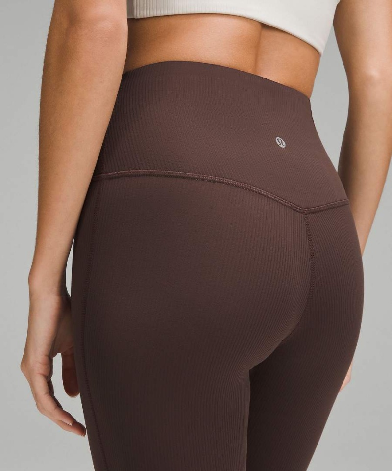 Lululemon Align™ High-Rise Gerippt Mini-Flared Extra Kurzes Leggings Damen Schokolade | 3958QOKSE