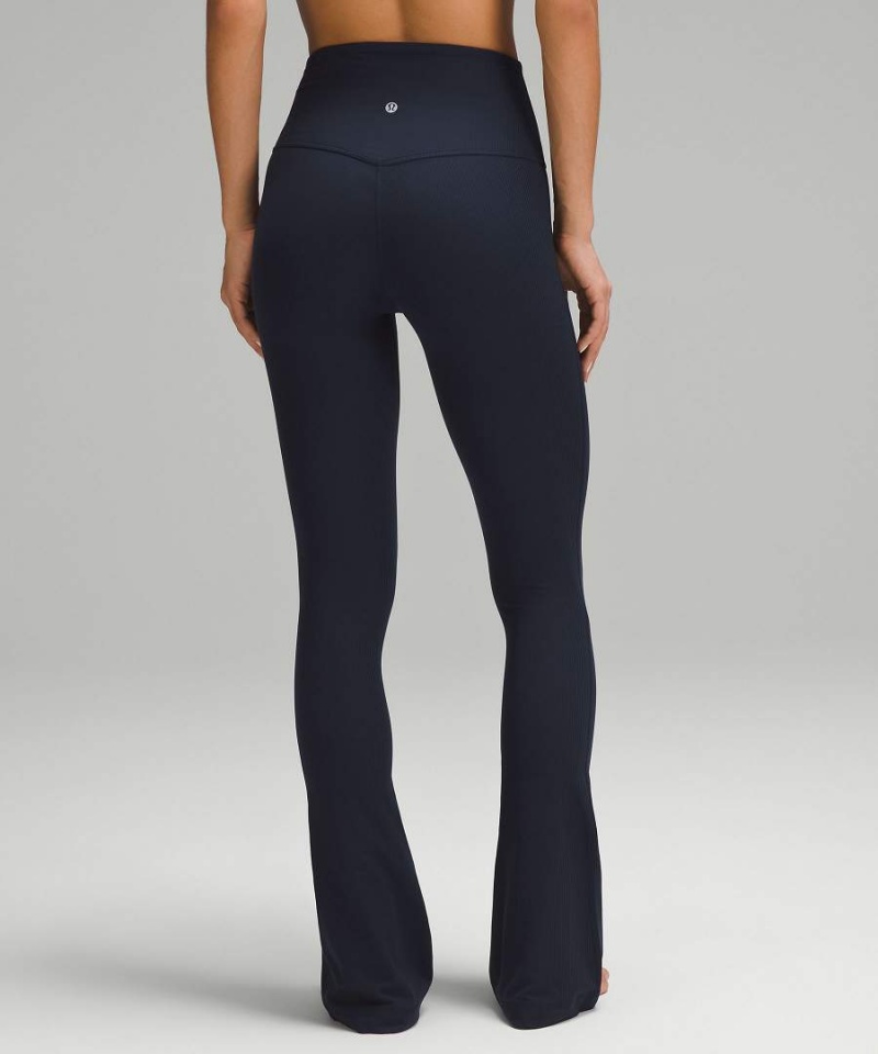 Lululemon Align™ High-Rise Gerippt Mini-Flared Regular Leggings Damen Navy | 0478QXOKJ