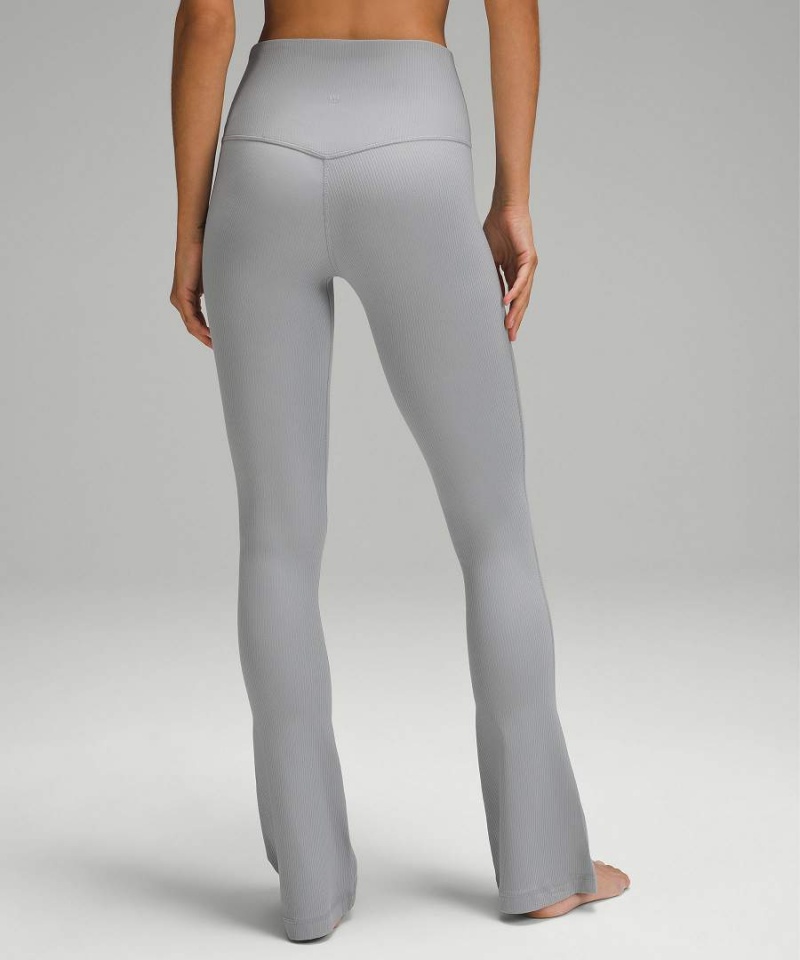 Lululemon Align™ High-Rise Gerippt Mini-Flared Regular Leggings Damen Grau | 3125JMOQP