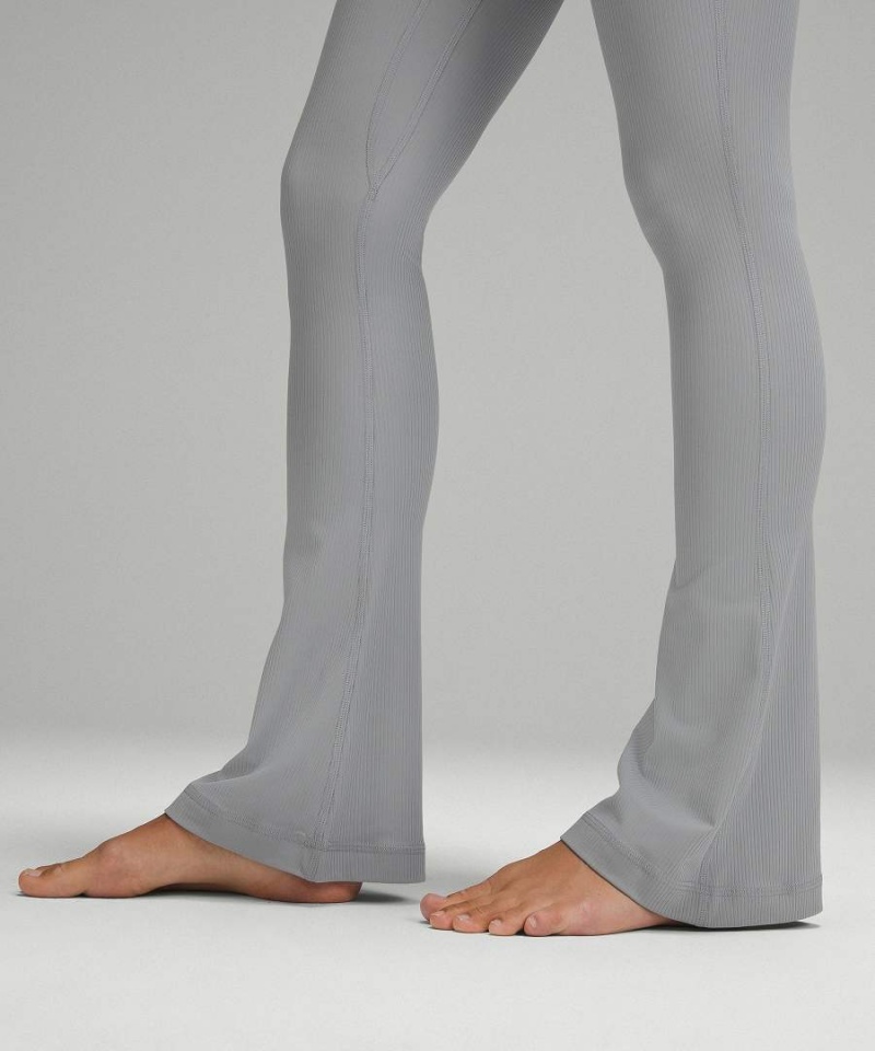 Lululemon Align™ High-Rise Gerippt Mini-Flared Regular Leggings Damen Grau | 3125JMOQP