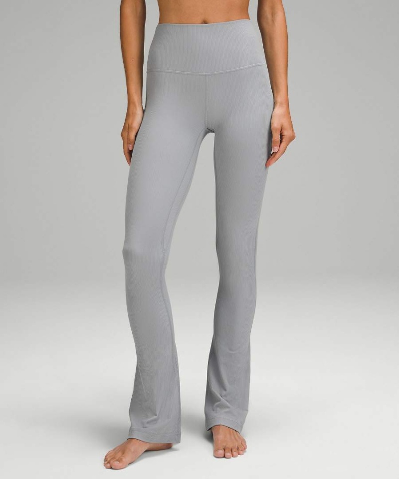 Lululemon Align™ High-Rise Gerippt Mini-Flared Regular Leggings Damen Grau | 3125JMOQP