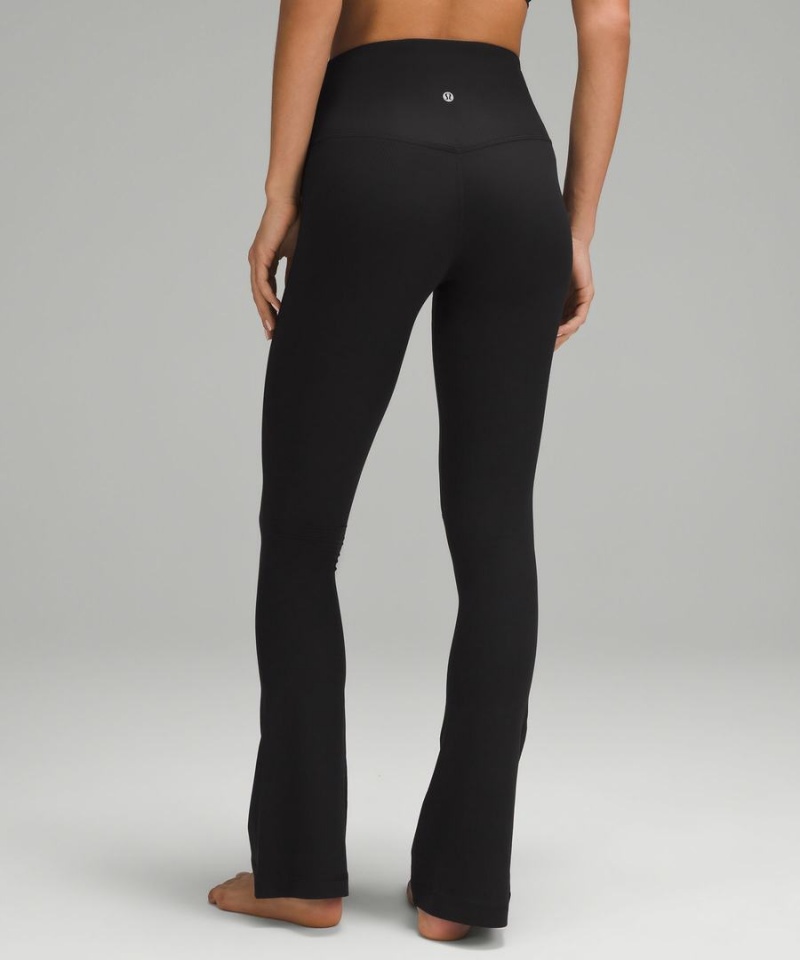 Lululemon Align™ High-Rise Gerippt Mini-Flared Regular Leggings Damen Schwarz | 2571EGAPR