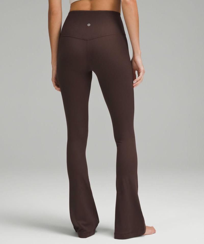 Lululemon Align™ High-Rise Gerippt Mini-Flared Regular Leggings Damen Schokolade | 1760HULIE