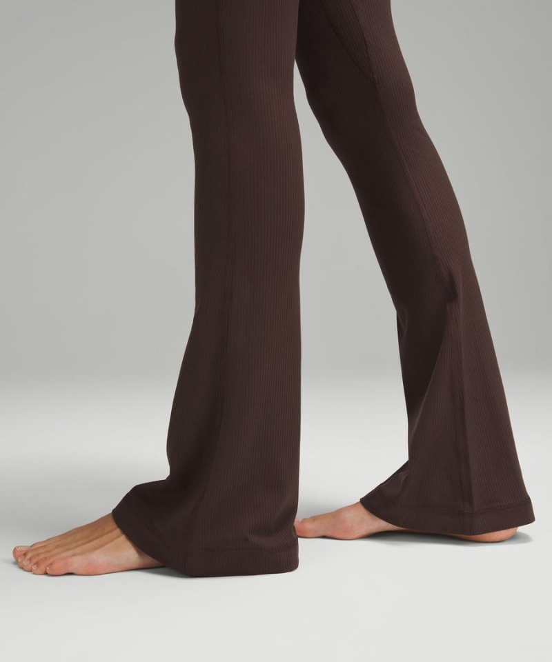 Lululemon Align™ High-Rise Gerippt Mini-Flared Regular Leggings Damen Schokolade | 1760HULIE