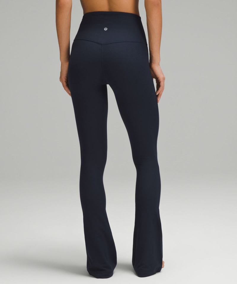 Lululemon Align™ High-Rise Gerippt Mini-Flared Extra Kurzes Leggings Damen Navy | 3259LJMKP