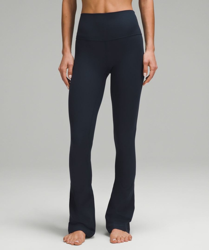 Lululemon Align™ High-Rise Gerippt Mini-Flared Extra Kurzes Leggings Damen Navy | 3259LJMKP