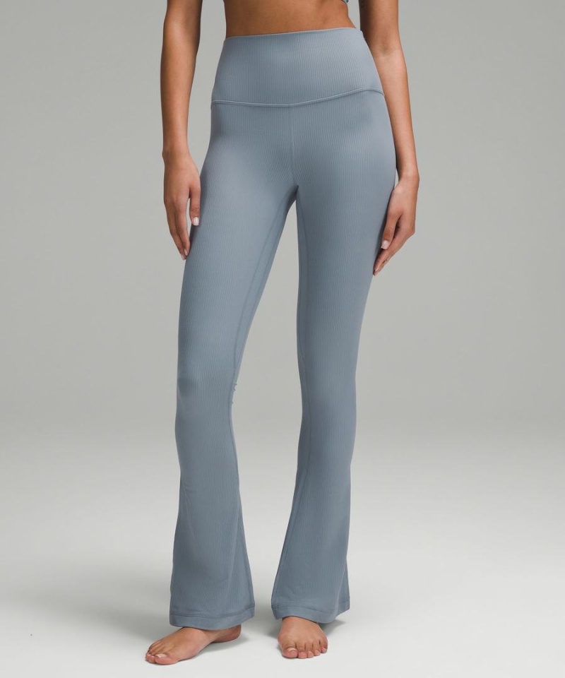 Lululemon Align™ High-Rise Gerippt Mini-Flared Extra Kurzes Leggings Damen Blau | 3780PRTYI