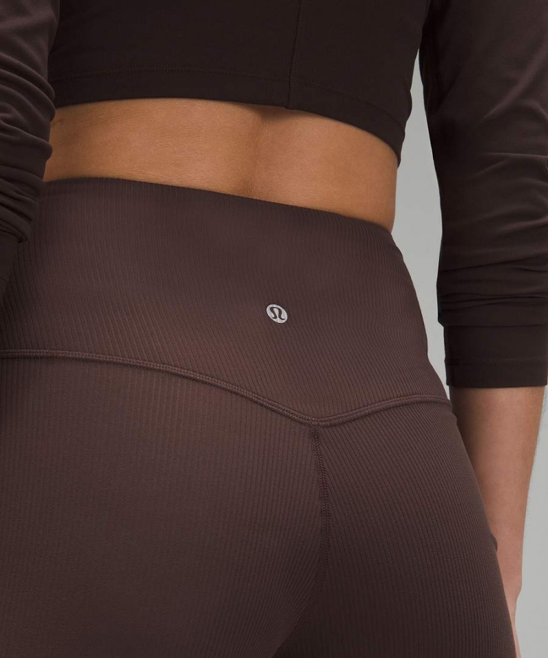 Lululemon Align™ High-Rise Gerippt Weite-Leg Hohe Leggings Damen Schokolade | 0397JZFIB